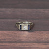 1927 Art Deco Old Euro Diamond Sapphire 20K White Gold Engagement Ring