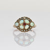 Victorian Opal Pearl and Ruby Yellow Gold Antique Ring