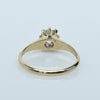 1ct Old Mine Cut Diamond Solitaire 14k Yellow Gold Engagement Ring