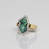 Boulder Opal Free Form Diamond Accent 14k Yellow Gold Ring