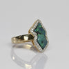 Boulder Opal Free Form Diamond Accent 14k Yellow Gold Ring