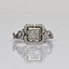 Princess Cut Diamond Invisible Set 18k White Gold Vannah K Ring