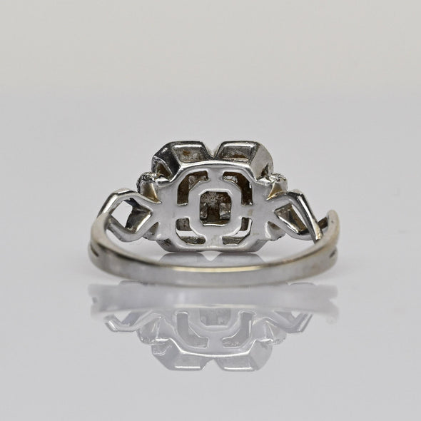 Princess Cut Diamond Invisible Set 18k White Gold Vannah K Ring
