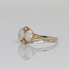 Vintage Petit Opal and Diamond 14k Yellow Gold Ring