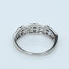 Elegant Platinum Diamond Band with Tapered Baguettes & Round Brilliants – 0.80ct