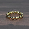 Custom Beaded Eternity Band 18k Yellow Gold Ring