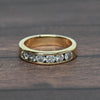 1.2ctw VS Diamond 6 Stone Channel Set Band Yellow Gold Ring