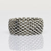Vintage Tiffany Sommerset Flexible 10mm Band Sterling Silver Ring Sz 8.5 -Pouch