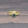 Art Deco Alexandrite Green to Purple Change 18K Yellow Gold Solitaire Ring w GIA