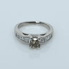 1.41ctw Fancy Brown Rectangular Cushion Cut Diamond Platinum Engagement Ring