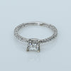 1.6ctw Princess Cut Diamond 14K White Gold Engagement Ring