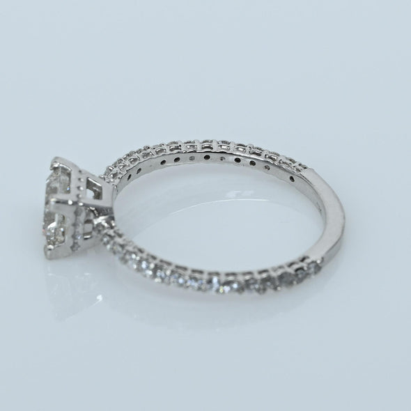 1.6ctw Princess Cut Diamond 14K White Gold Engagement Ring