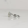 2.85ctw Emerald Cut GIA Natural Diamond in Classic 18K White Gold Ring