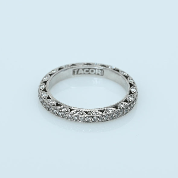 Tacori Platinum 1/2ctw Diamond Eternity Band - Size 4.5
