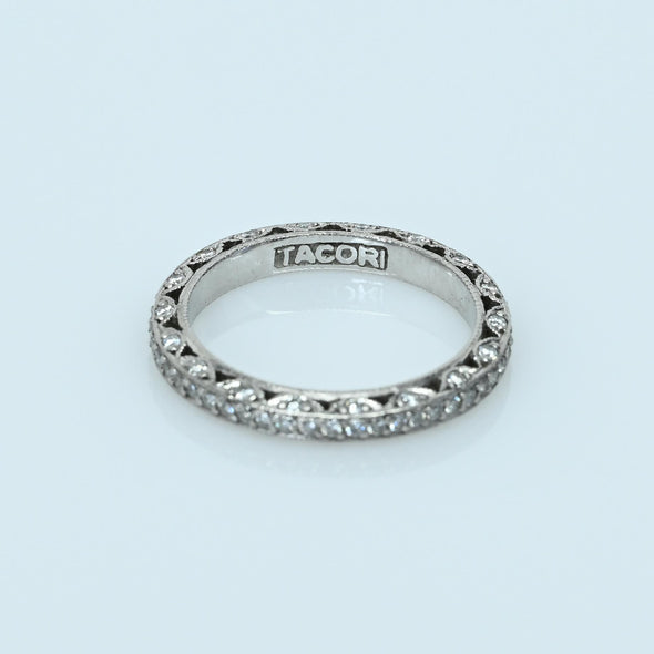 Tacori Platinum 1/2ctw Diamond Eternity Band - Size 4.5