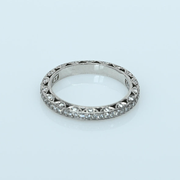 Tacori Platinum 1/2ctw Diamond Eternity Band - Size 4.5
