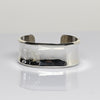 Vintage Wide Concave Sterling Silver Cuff Bracelet Signed TS
