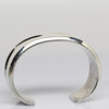 Vintage Wide Concave Sterling Silver Cuff Bracelet Signed TS