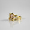 Sonia B Branded Diamond Fidget Ring 14K Gold Stacked Band