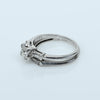 0.93ctw Old European Cut Diamond Vintage Platinum Wedding Set