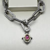 Konstantino Pink Tourmaline 18k Gold & Sterling Silver Toggle Bracelet