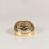 48 Diamond Square Top Men's Yellow Gold Fashion Ring