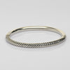 David Yurman Sculpted Cable and Smooth Sterling Silver Hinged Bangle Bracelet