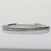 David Yurman Sculpted Cable and Smooth Sterling Silver Hinged Bangle Bracelet