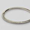 David Yurman Sculpted Cable and Smooth Sterling Silver Hinged Bangle Bracelet
