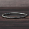 David Yurman Sculpted Cable and Smooth Sterling Silver Hinged Bangle Bracelet
