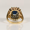 2ctw Sapphire Ring with Diamond and Sapphire accents 14K Yellow Gold