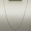 Cable Link Chain Adjustable 16"-18" 1mm 14K Gold Necklace