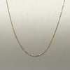 Cable Link Chain Adjustable 16"-18" 1mm 14K Gold Necklace