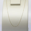 Cable Link Chain Adjustable 16"-18" 1mm 14K Gold Necklace