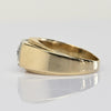 Vintage 0.6ct Old European Cut Diamond Mens 14k Yellow Gold Ring