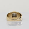 Vintage 0.6ct Old European Cut Diamond Mens 14k Yellow Gold Ring