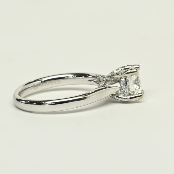 1.22ct F VVS Round Lab Grown Diamond 18K White Gold Ring With IGI
