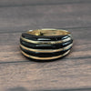 Vintage Black Onyx Dome 14k Yellow Gold Ring