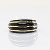 Vintage Black Onyx Dome 14k Yellow Gold Ring