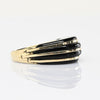 Vintage Black Onyx Dome 14k Yellow Gold Ring