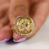 9K Gold Intaglio Ring Featuring Male Silhouette God King Warrior Philosopher