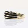 Vintage Black Onyx Dome 14k Yellow Gold Ring