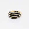 Vintage Black Onyx Dome 14k Yellow Gold Ring