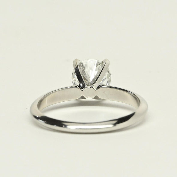 1.09ct E VS Round Lab Grown Diamond 14K White Gold Solitaire Ring With IGI