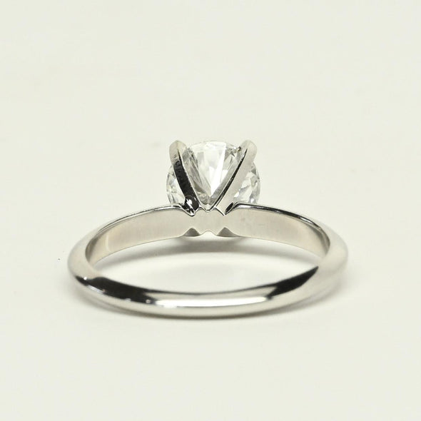 1.03ct Round Lab Grown Diamond 14k White Gold Solitaire Ring w IGI