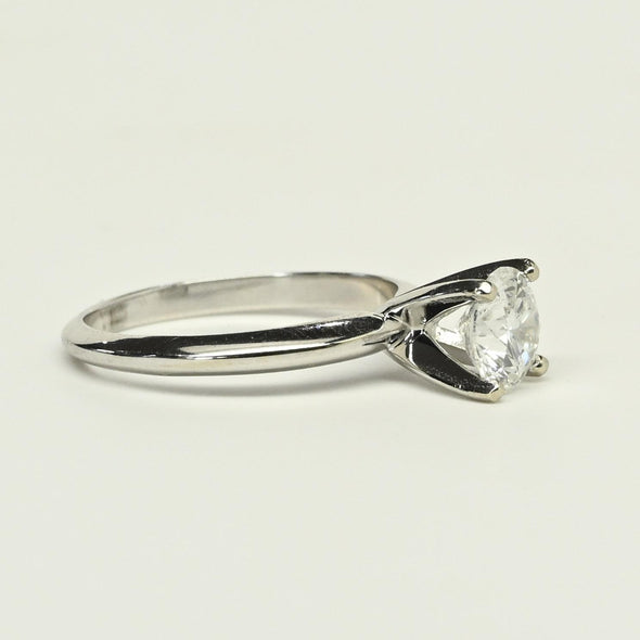 1.03ct Round Lab Grown Diamond 14k White Gold Solitaire Ring w IGI