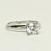 1.09ct E VS Round Lab Grown Diamond 14K White Gold Solitaire Ring With IGI