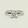 1.09ct E VS Round Lab Grown Diamond 14K White Gold Solitaire Ring With IGI