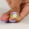 Cultured Pearl and Diamond Ring in 18k Yellow Gold