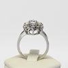 Vintage 2.75cttw Diamond Cluster 14k White Gold Cocktail Ring